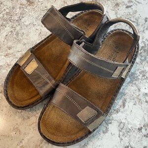 Naot Brown Sandals with Contoured Footbed